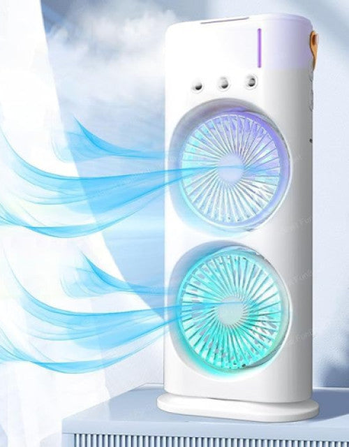 Portable Fan Double Ended Spray Fan Desk Fan with Cooler